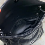 Saint Laurent Loulou Puffer Small Bag In Quilted Lambskin Black